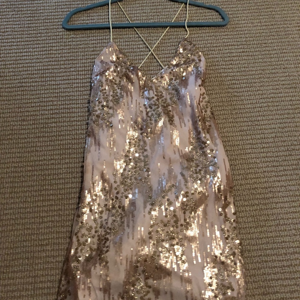Tobi City Lights Sequin Shift Dress